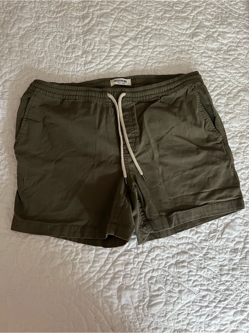 Goodthreads Olive Green Men's Hybrid Shorts